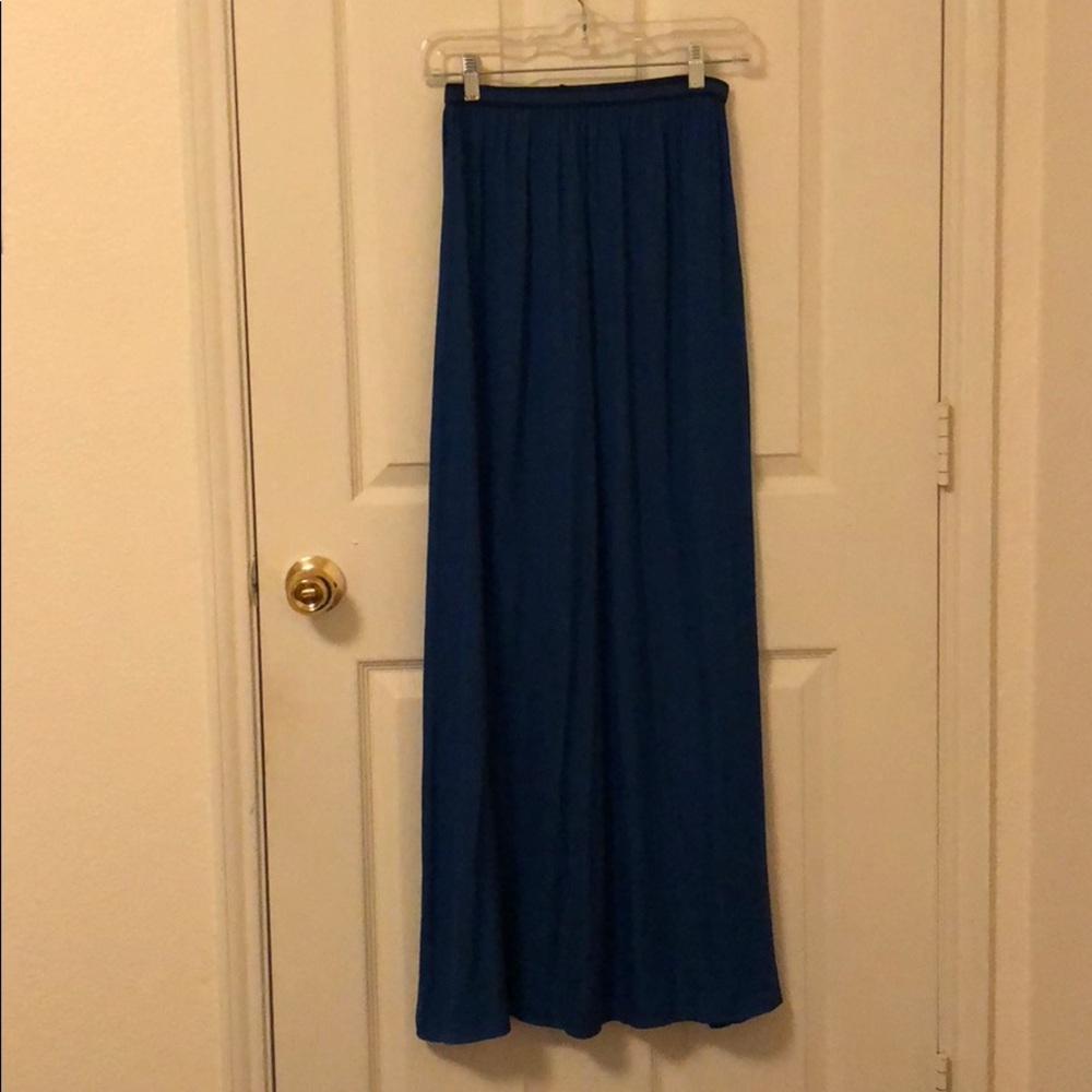 Zara basic navy maxi skirt